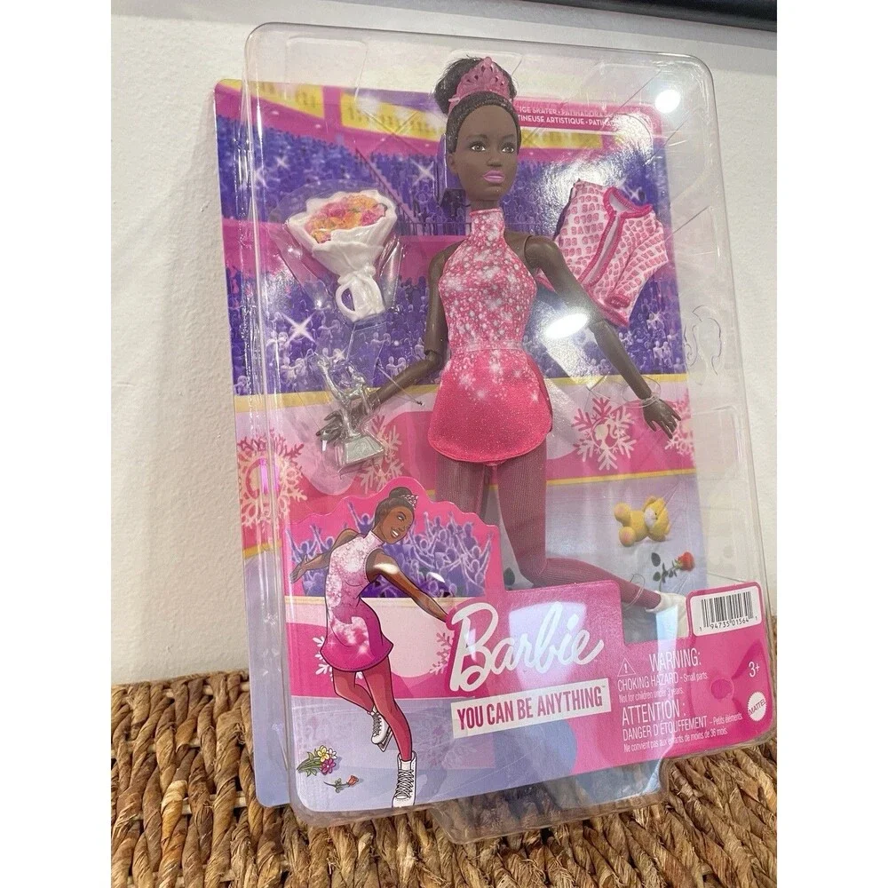 New Barbie Ice Skater African American Collector You Can Be Anything NIB Gift